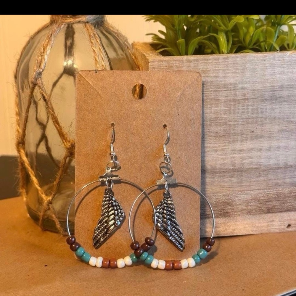 Bohemian Silver and Multicolor Beaded Earrings